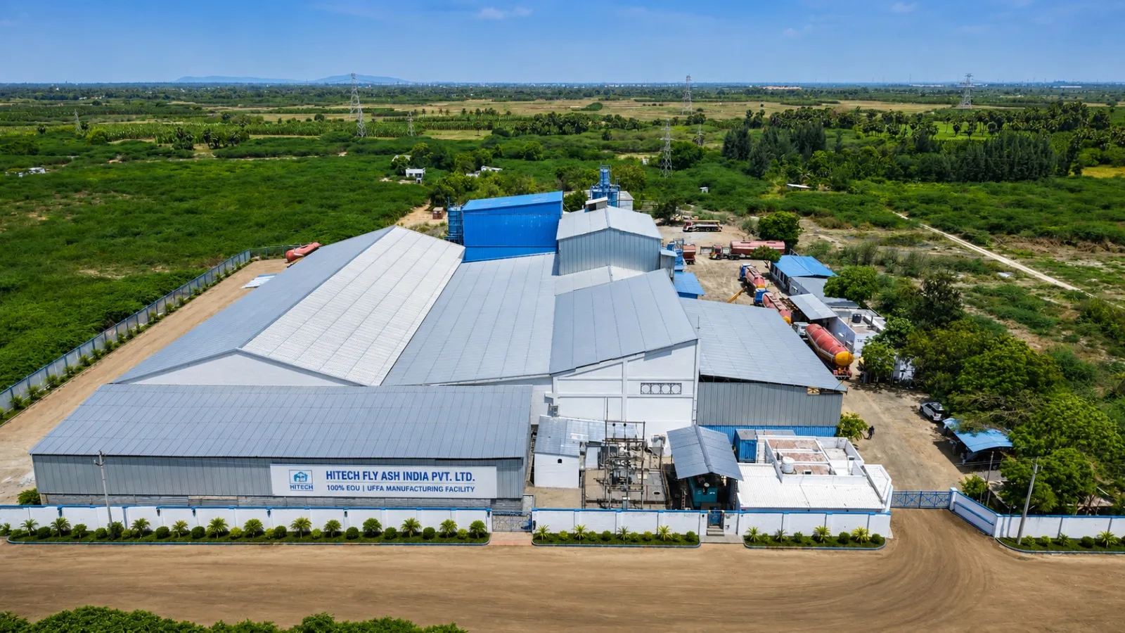 HITEPOZZO classified fly ash manufacturing facility in Tuticorin, India