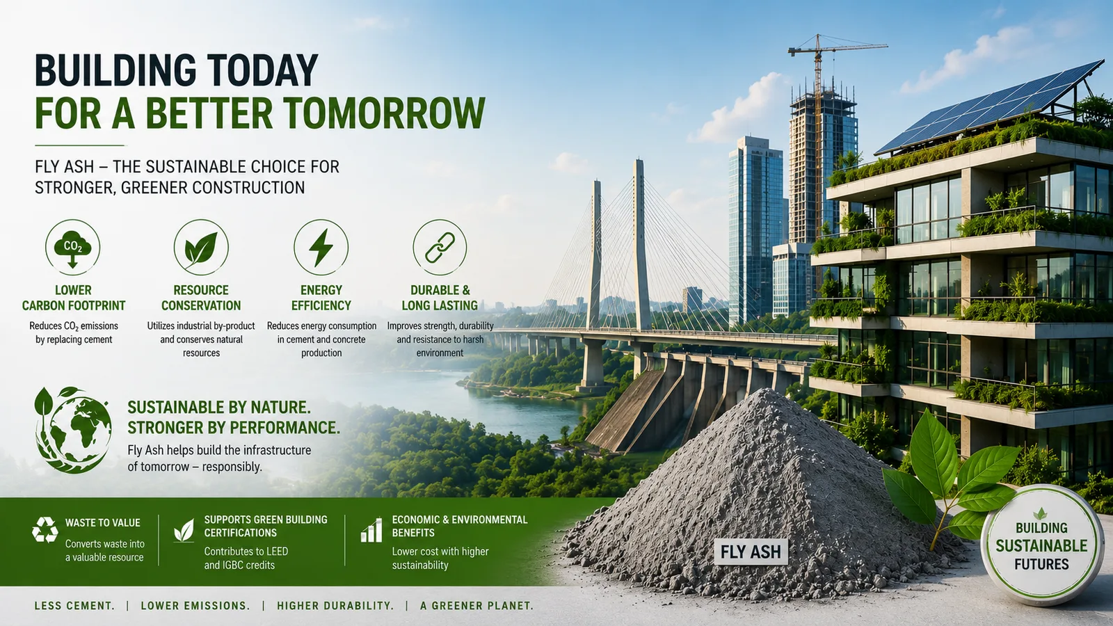 Sustainability — zero waste fly ash utilisation